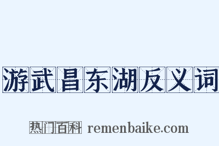 游武昌东湖反义词是什么意思的图片